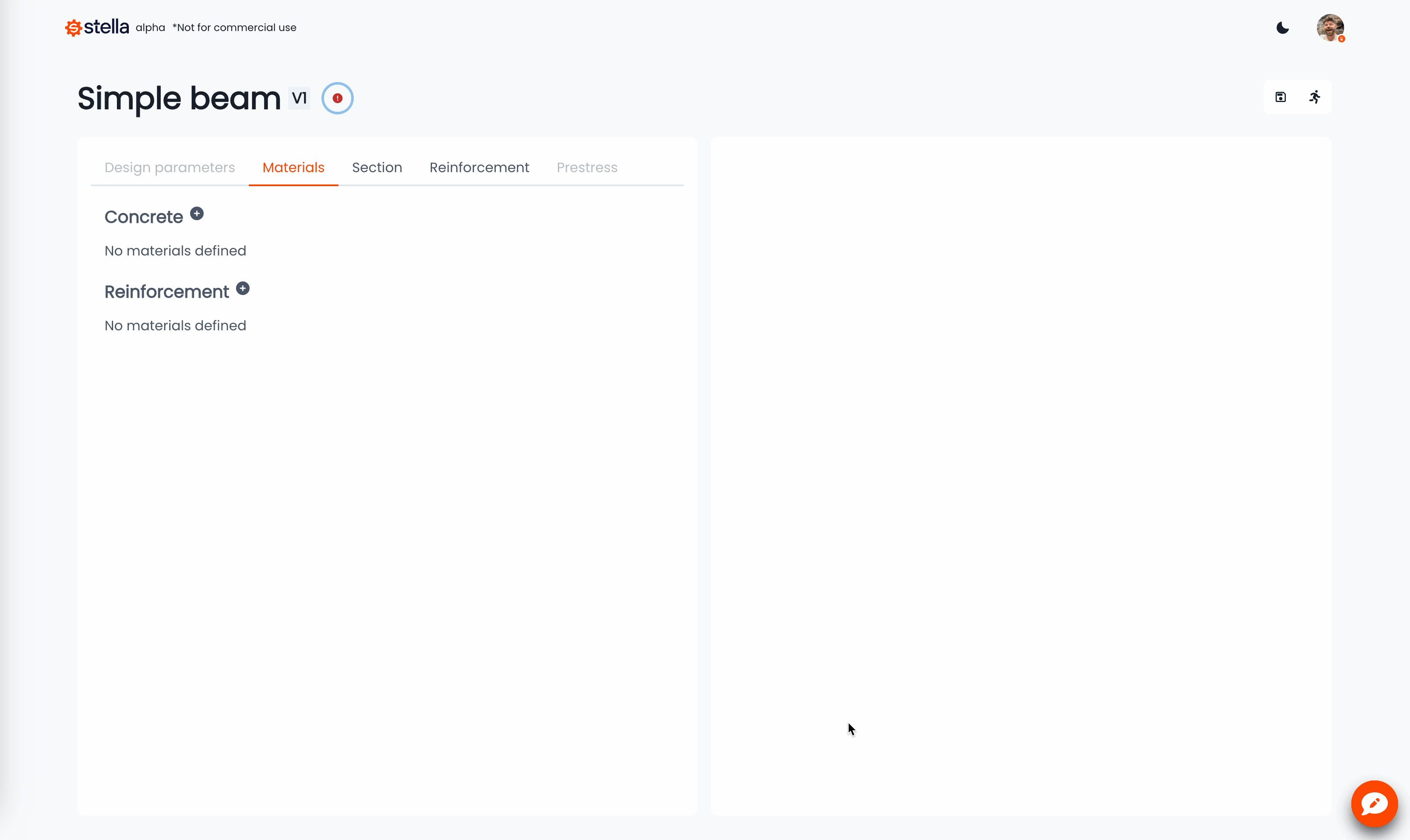 Quick section creation workflow in Stella